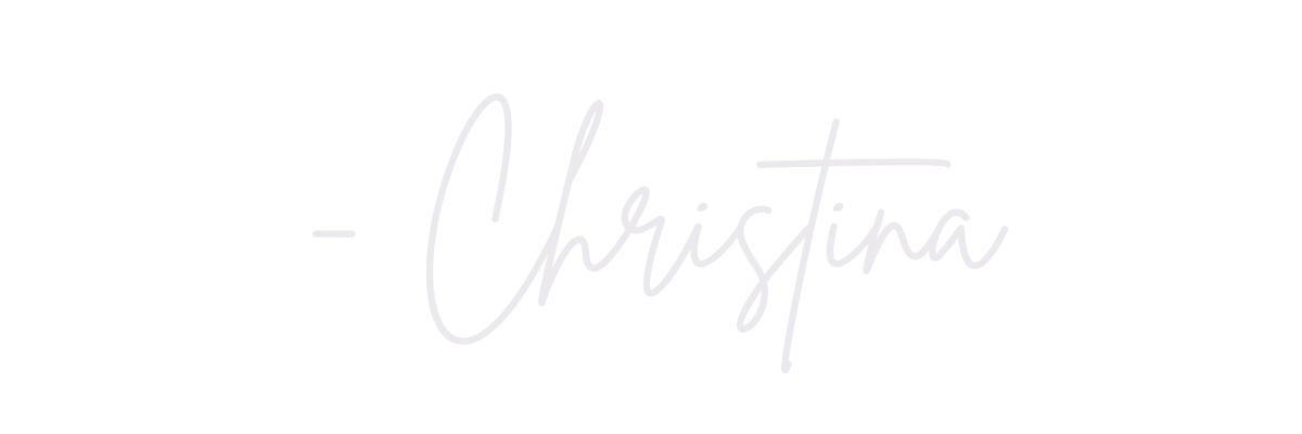 Handwritten signature "Christina"